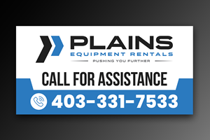 Diseño de Señalética por OwnDesign para Plains Equipment Rentals Corp | Diseño: #33733040