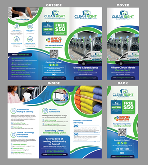 Brochure Design by Stan$oul for Clean Right Laundromat | Design: #33730610