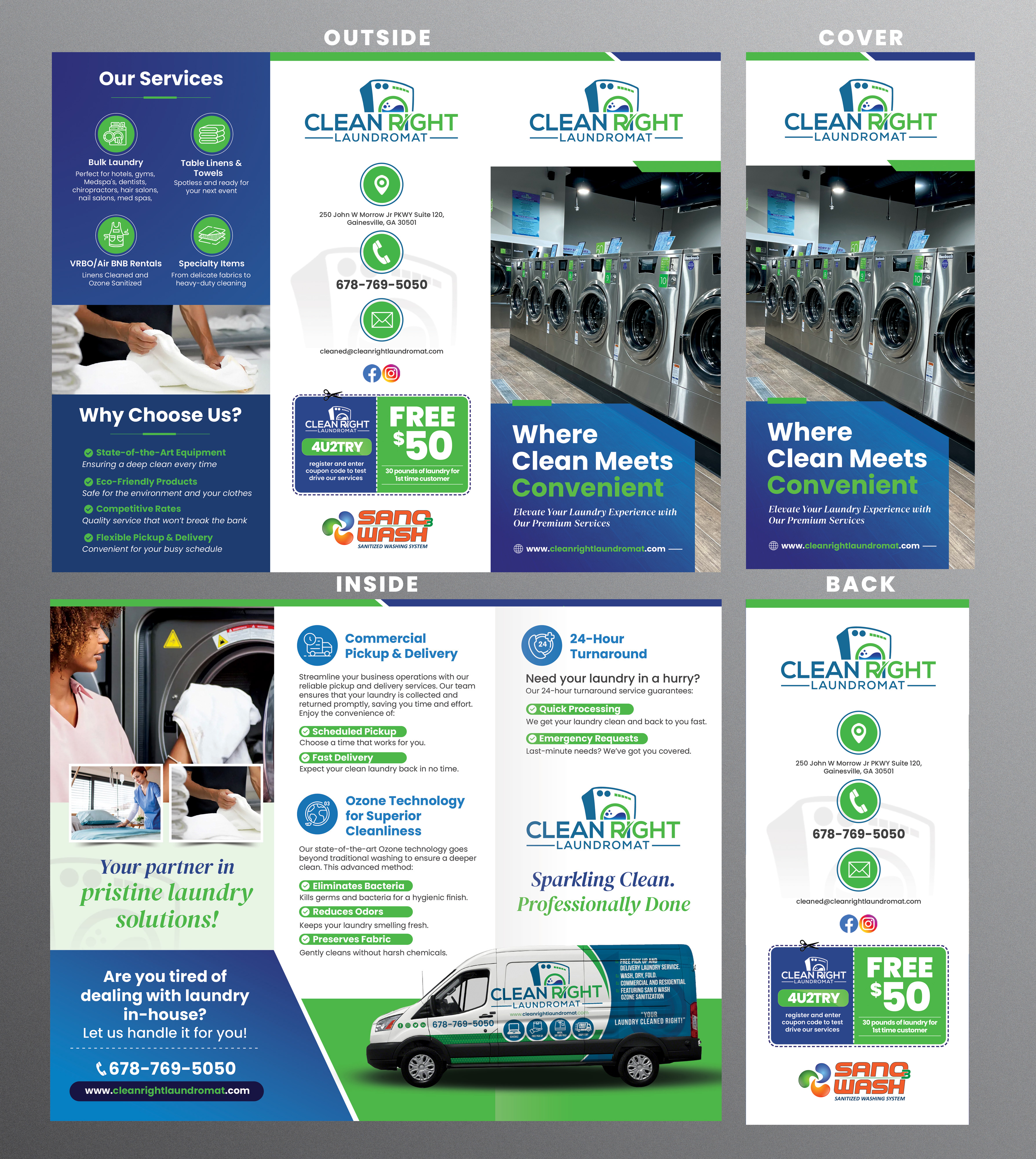 Broschüren-Design von Stan$oul für Clean Right Laundromat | Design #33774321