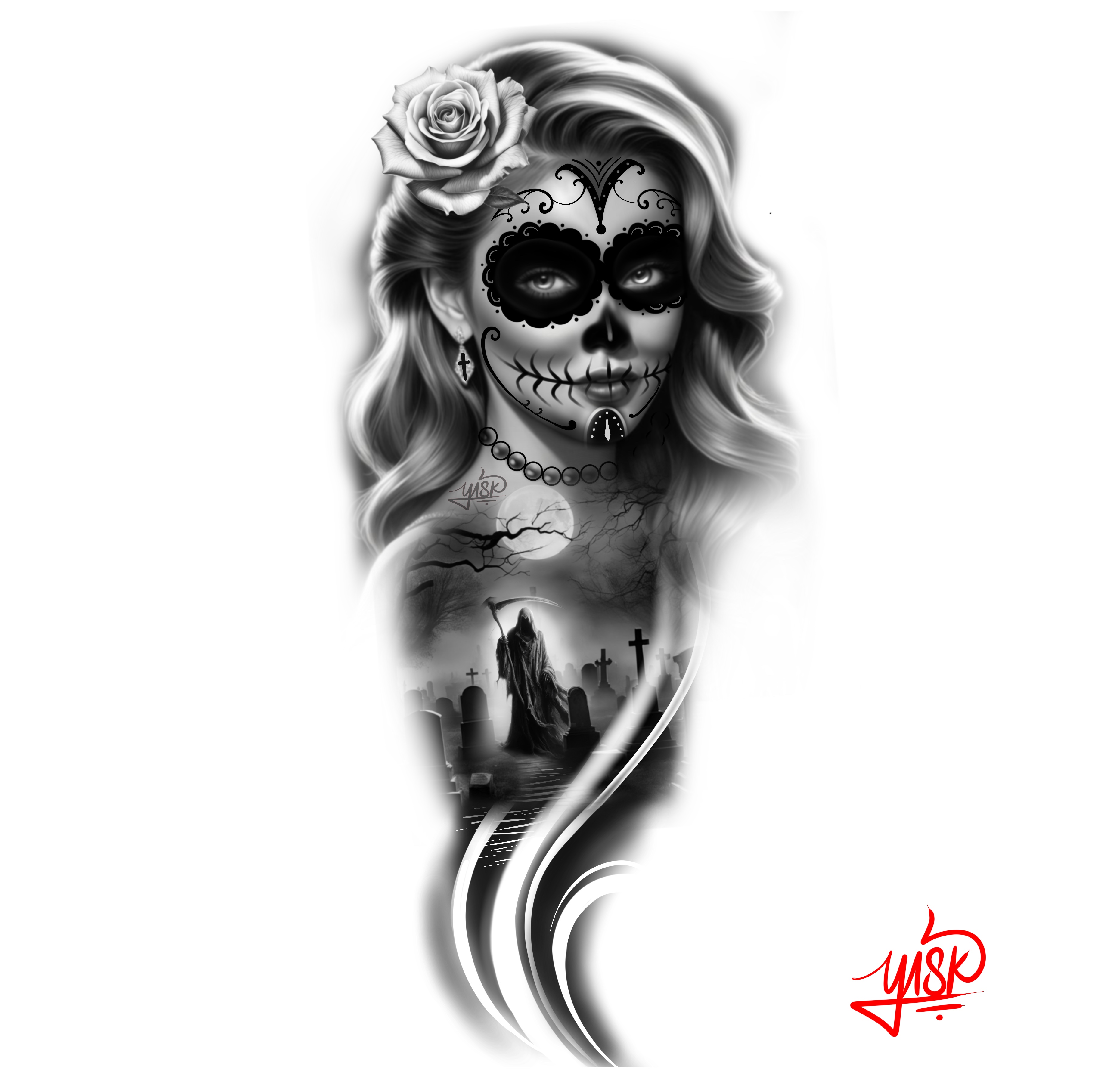 Tattoo Design by El Yisk 2 for this project | Design #33749034