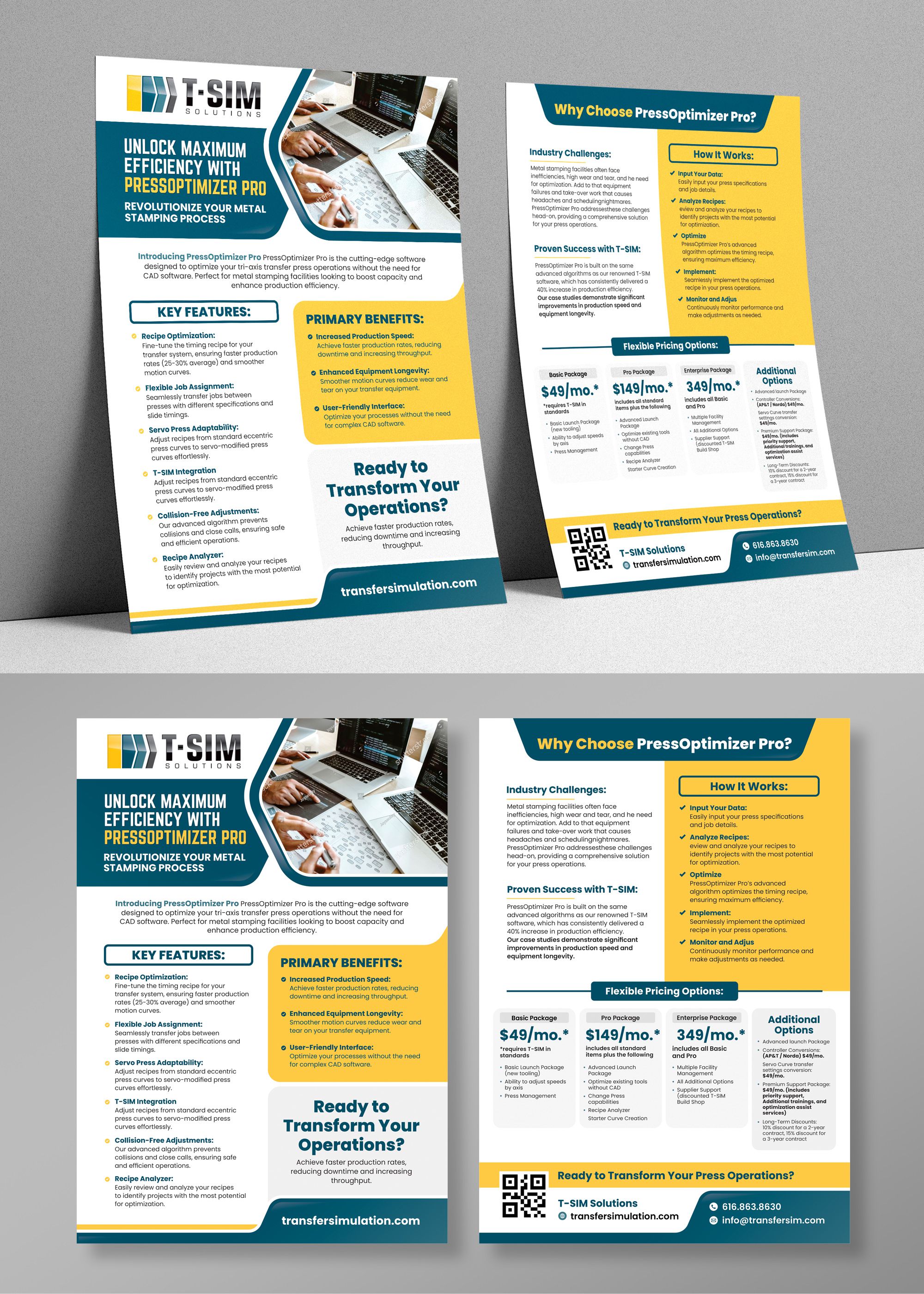 Flyer Design by Dzhafir for T-SIM Solutions | Design #33744608