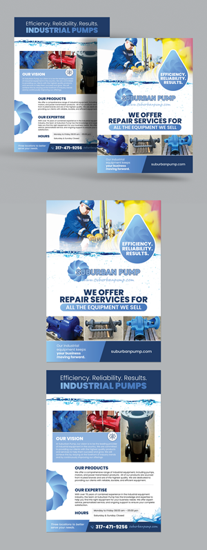 Diseño de Flyer por vcreatived para Suburban Pump | Diseño: #33792240
