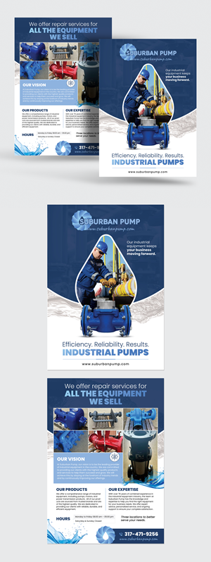 Diseño de Flyer por vcreatived para Suburban Pump | Diseño: #33792241