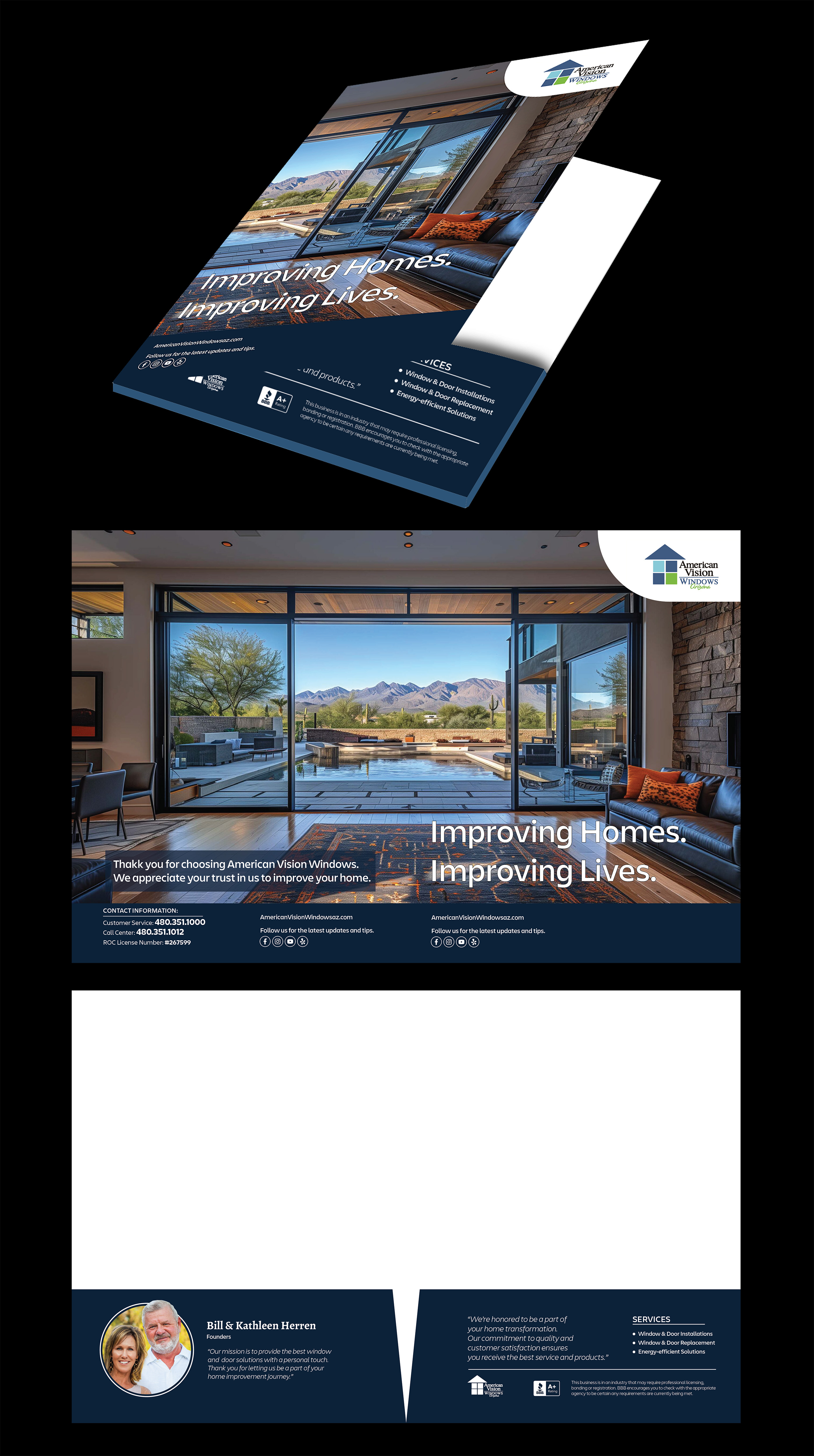 Graphic Design by Fine Graphics House for American Vision Windows Arizona | Design #33744323