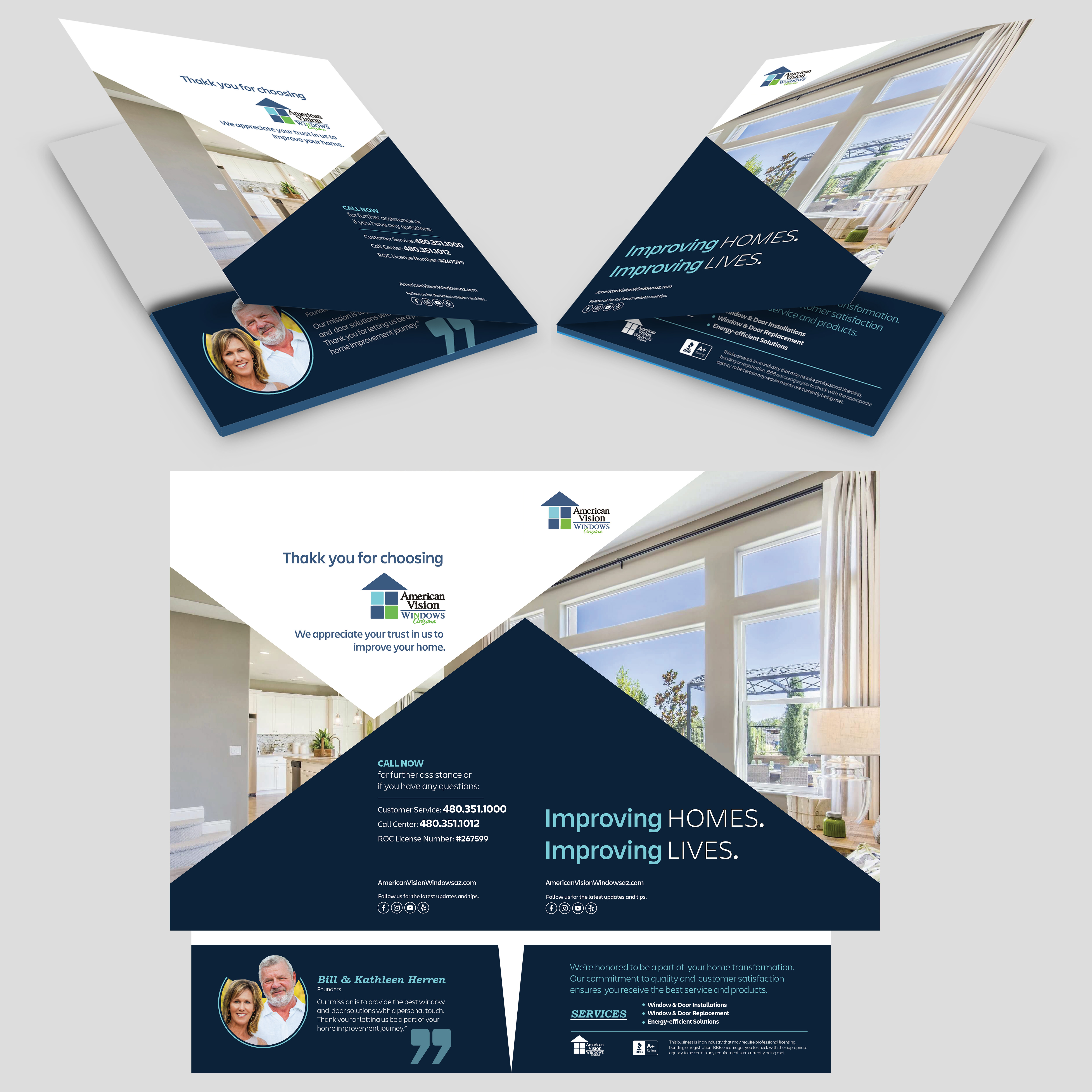 Graphic Design by Fine Graphics House for American Vision Windows Arizona | Design #33761149