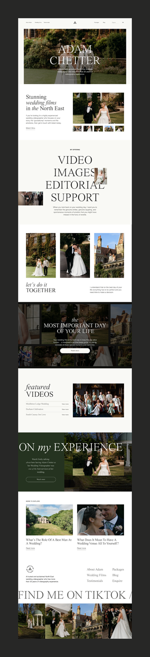 Website Design for Videographer