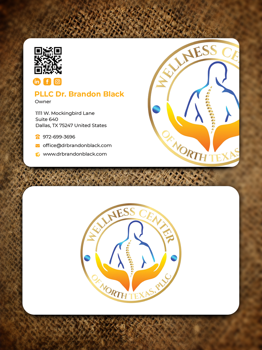 Diseño de Tarjeta de Presentación por Graphixpointt para Functional Wellness Center of North Texas | Diseño #33753657