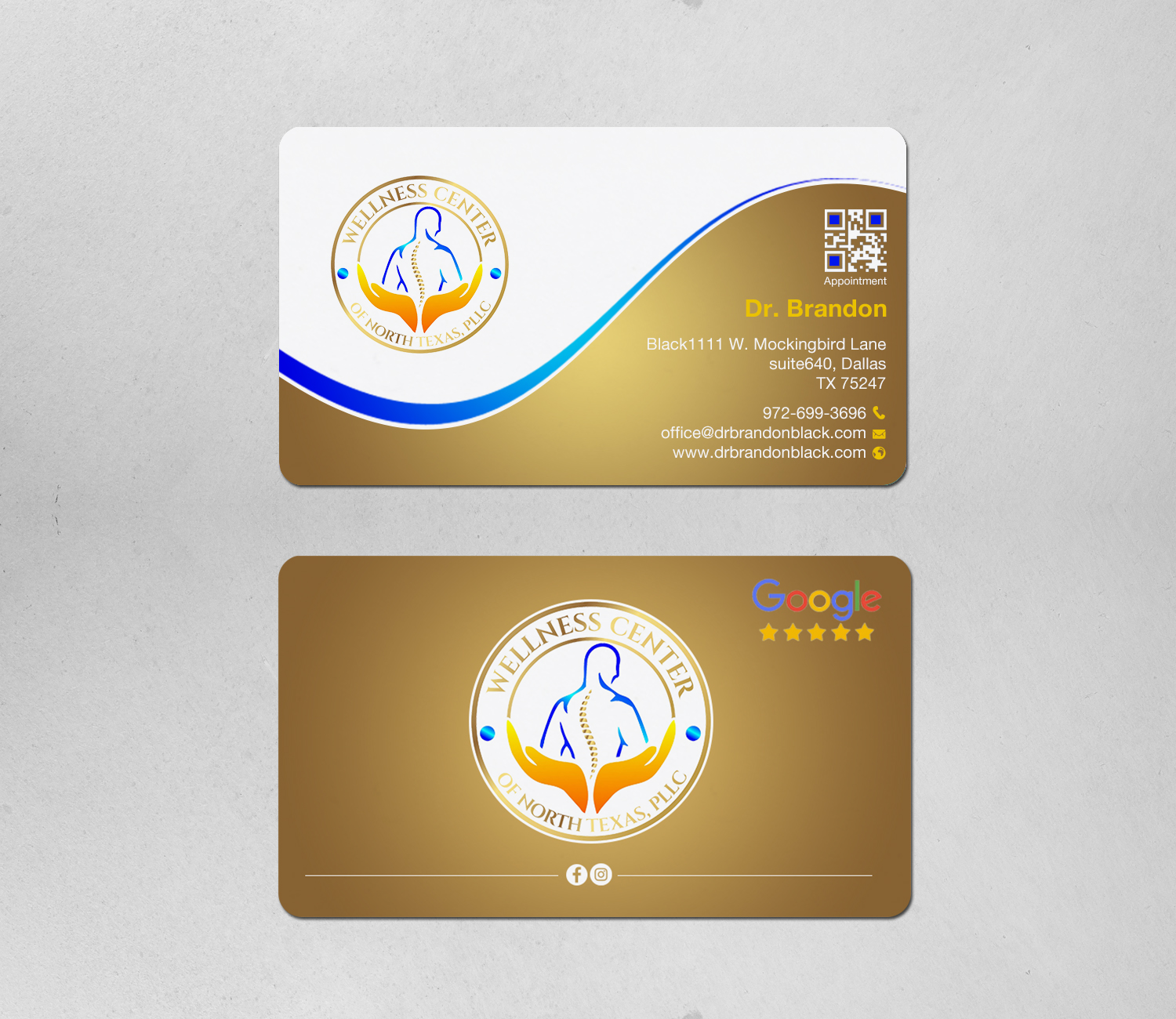Diseño de Tarjeta de Presentación por Brand aid para Functional Wellness Center of North Texas | Diseño #33769280
