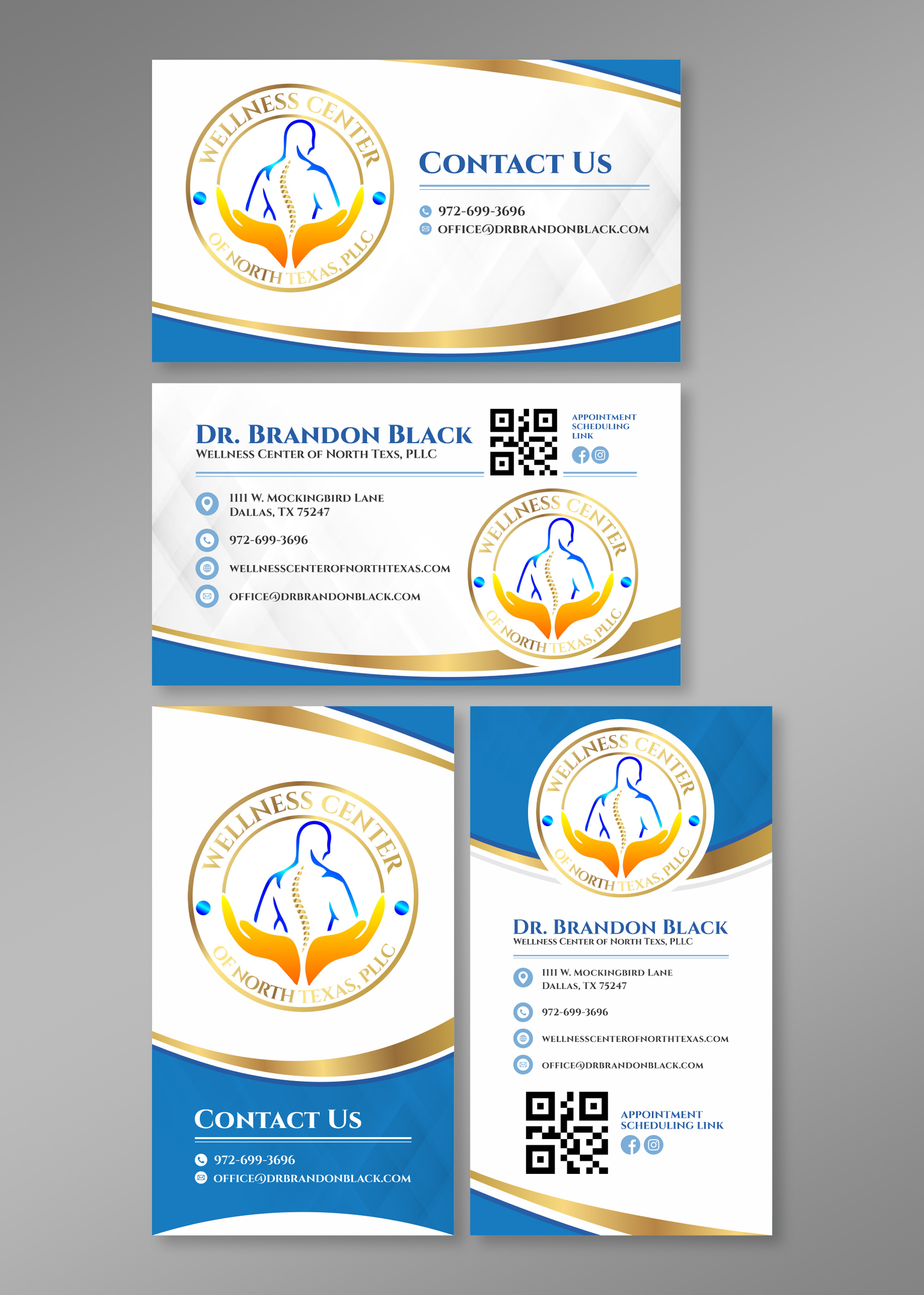 Design de Carte de Visite par Dzhafir pour Functional Wellness Center of North Texas | Design #33755095