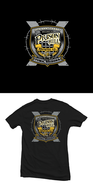 Prison Hill Brewing 10th Anniversary Shirt Design