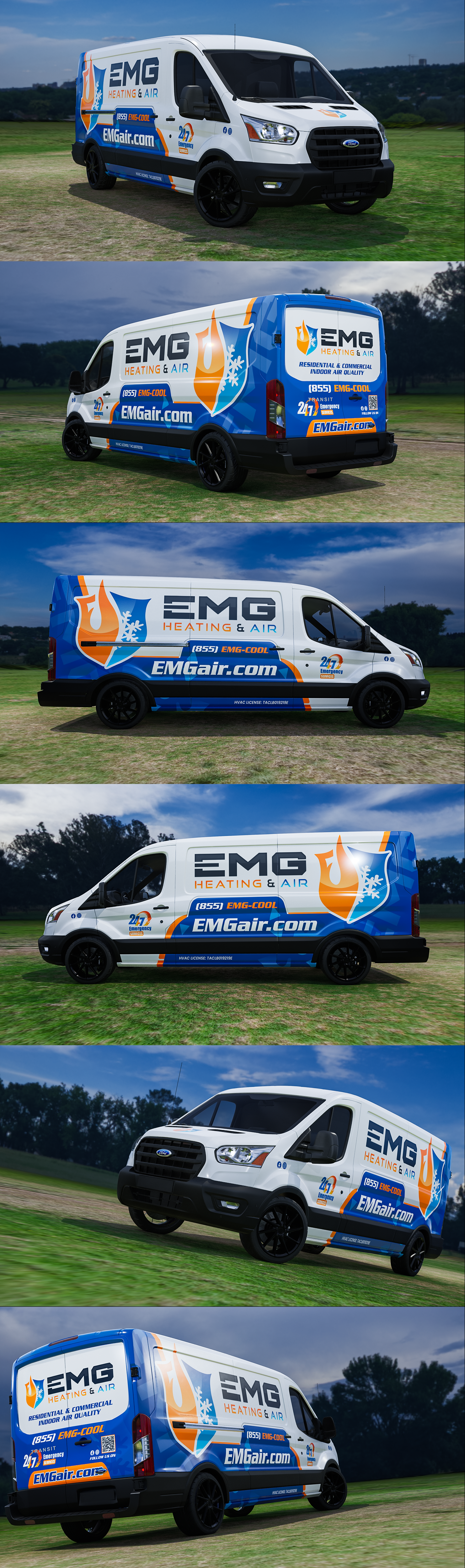 Car Wrap Design by Panji A. for EMG Heating & Air  | Design #33762564