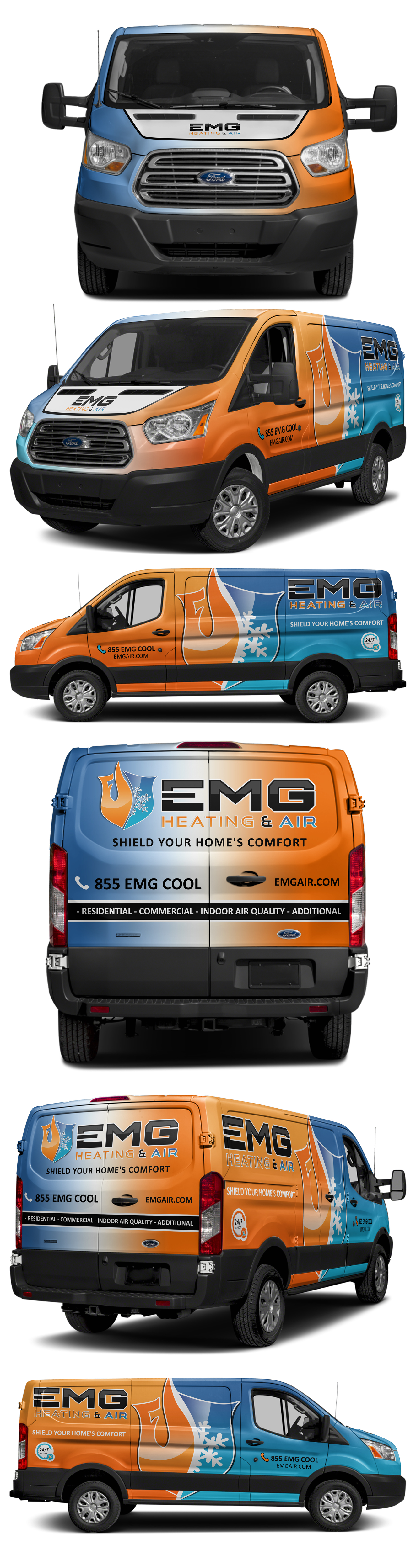 Diseño de Rotulación de Vehículo por AZ_Studio para EMG Heating & Air  | Diseño #33777073