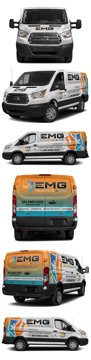 Car Wrap Design by AZ_Studio for EMG Heating & Air  | Design: #33777074