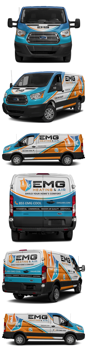 Car Wrap Design by AZ_Studio for EMG Heating & Air  | Design: #33777075