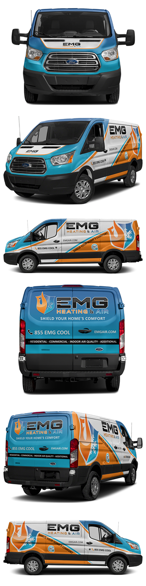 Car Wrap Design by AZ_Studio for EMG Heating & Air  | Design: #33777076