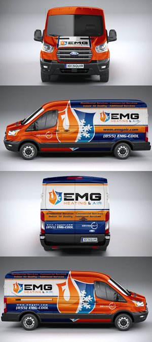 Car Wrap Design by ANGGI MAULANA PRAKOSO for EMG Heating & Air  | Design #33772790