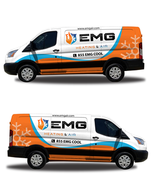 Car Wrap Design by Martin Prihatna for EMG Heating & Air  | Design #33765788
