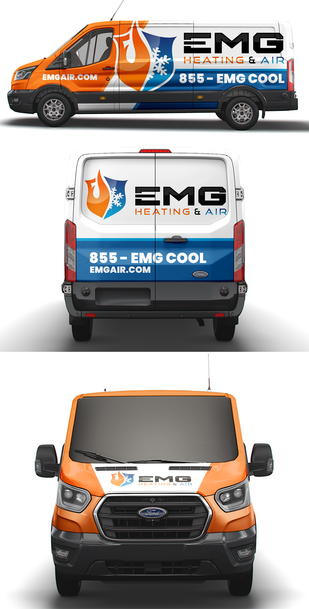 Car Wrap Design by DESIGN SOLUTIONS 007 for EMG Heating & Air  | Design #33785682
