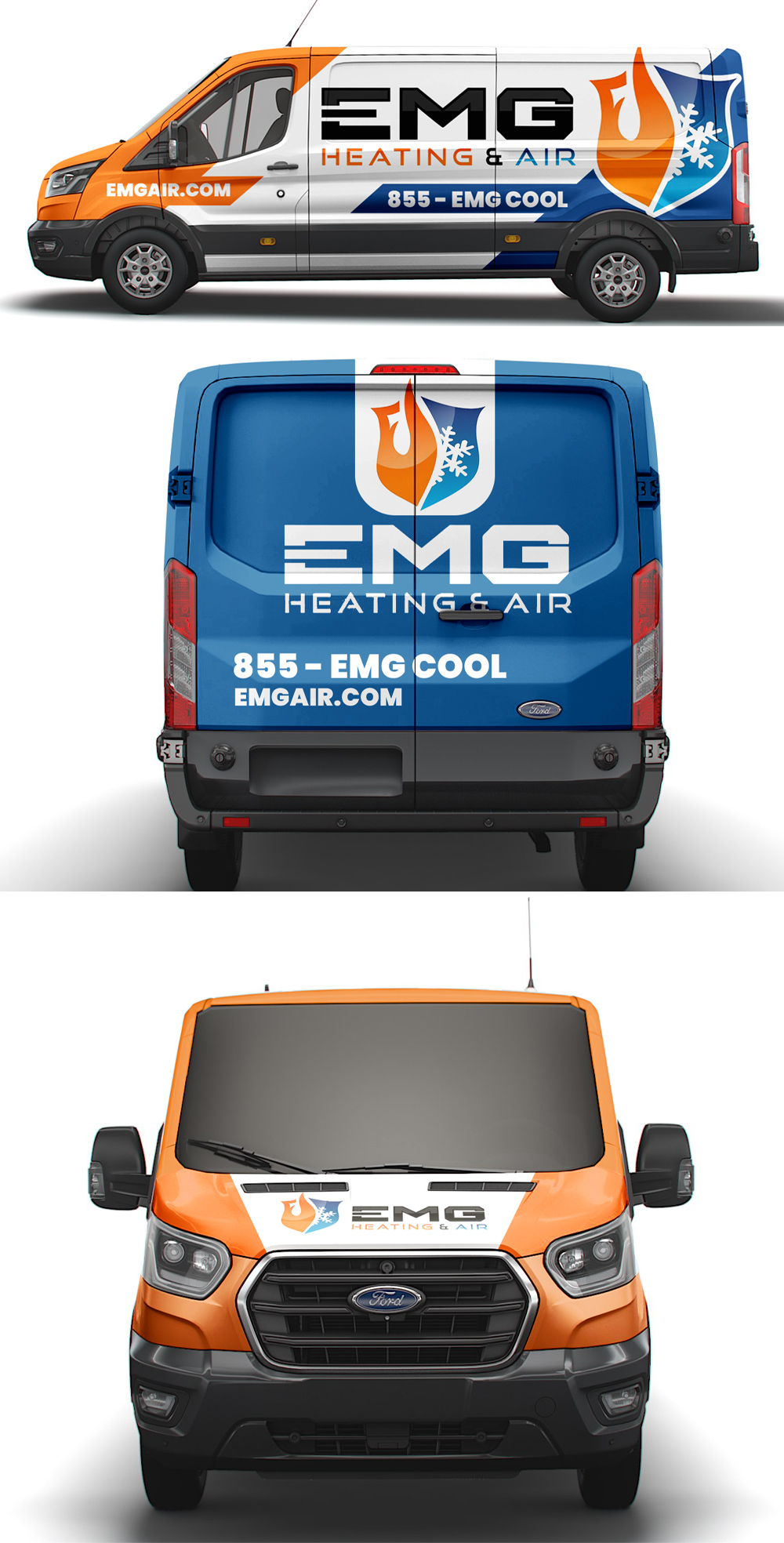 Car Wrap Design by DESIGN SOLUTIONS 007 for EMG Heating & Air  | Design #33786076