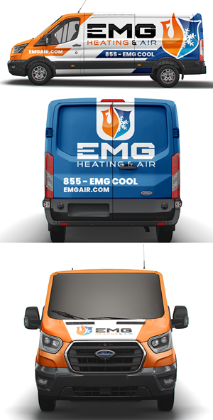 Car Wrap Design by DESIGN SOLUTIONS 007 for EMG Heating & Air  | Design: #33786076