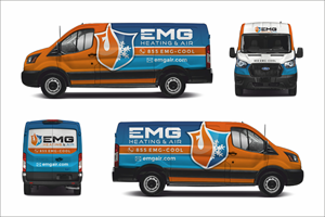 Car Wrap Design by Robert Macwan for EMG Heating & Air  | Design: #33789766