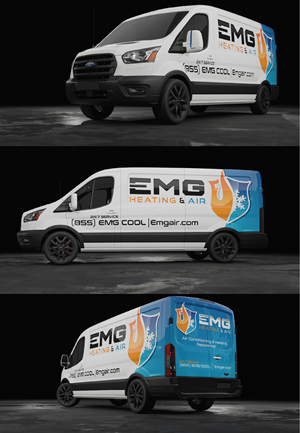 Car Wrap Design by Wrapcia for EMG Heating & Air  | Design: #33771586