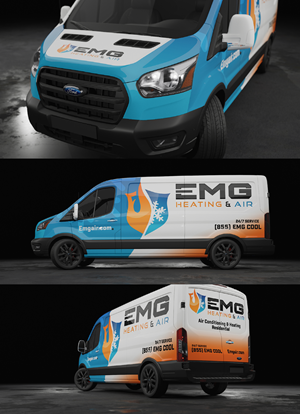 Car Wrap Design by Wrapcia for EMG Heating & Air  | Design: #33784461