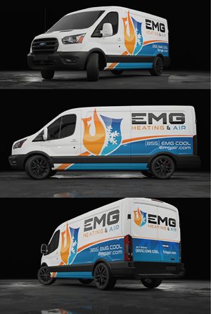Car Wrap Design by Wrapcia for EMG Heating & Air  | Design: #33784471