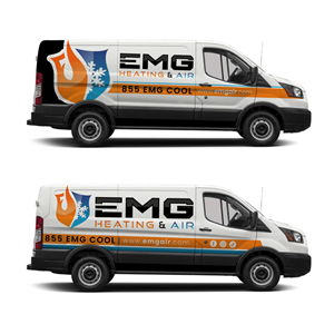 Car Wrap Design by Yoga Tri for EMG Heating & Air  | Design: #33760764
