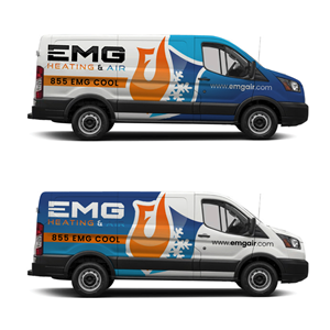 Car Wrap Design by Yoga Tri for EMG Heating & Air  | Design: #33764372