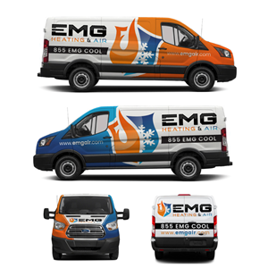 Car Wrap Design by Yoga Tri for EMG Heating & Air  | Design: #33764567