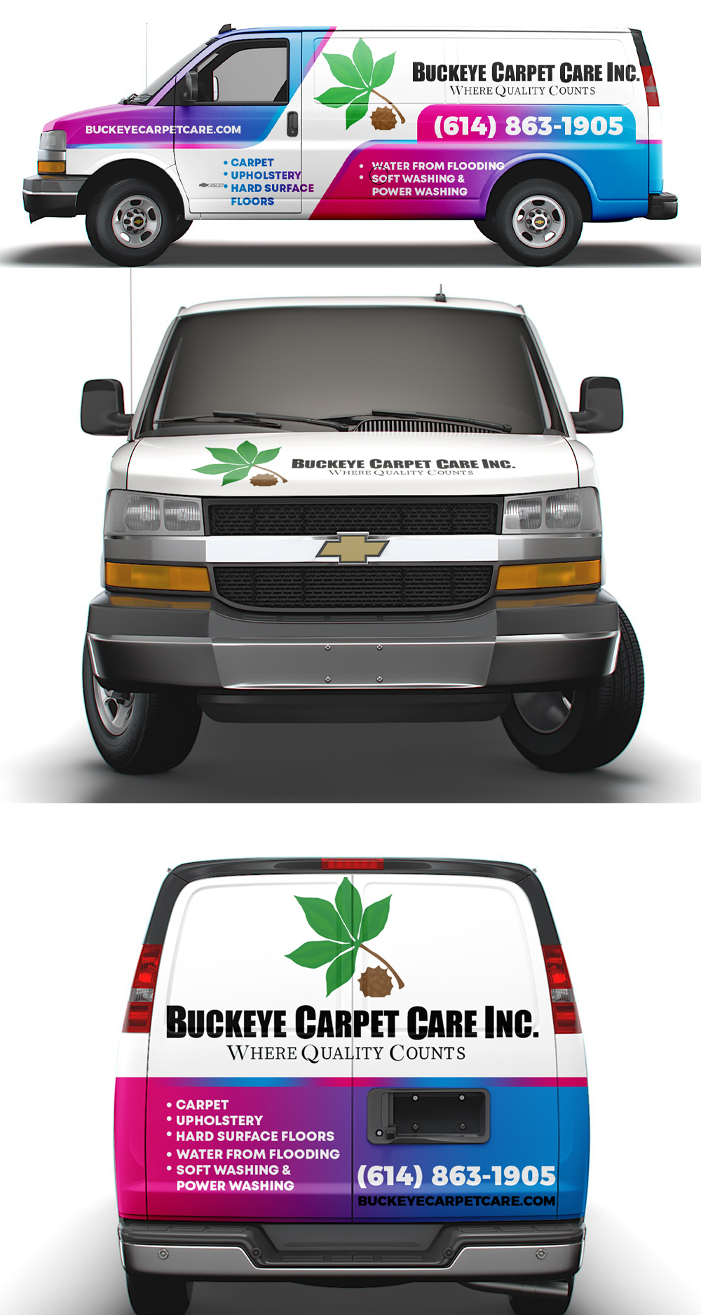 Car Wrap Design by DESIGN SOLUTIONS 007 for Buckeye Carpet Care, Inc. | Design #33788478