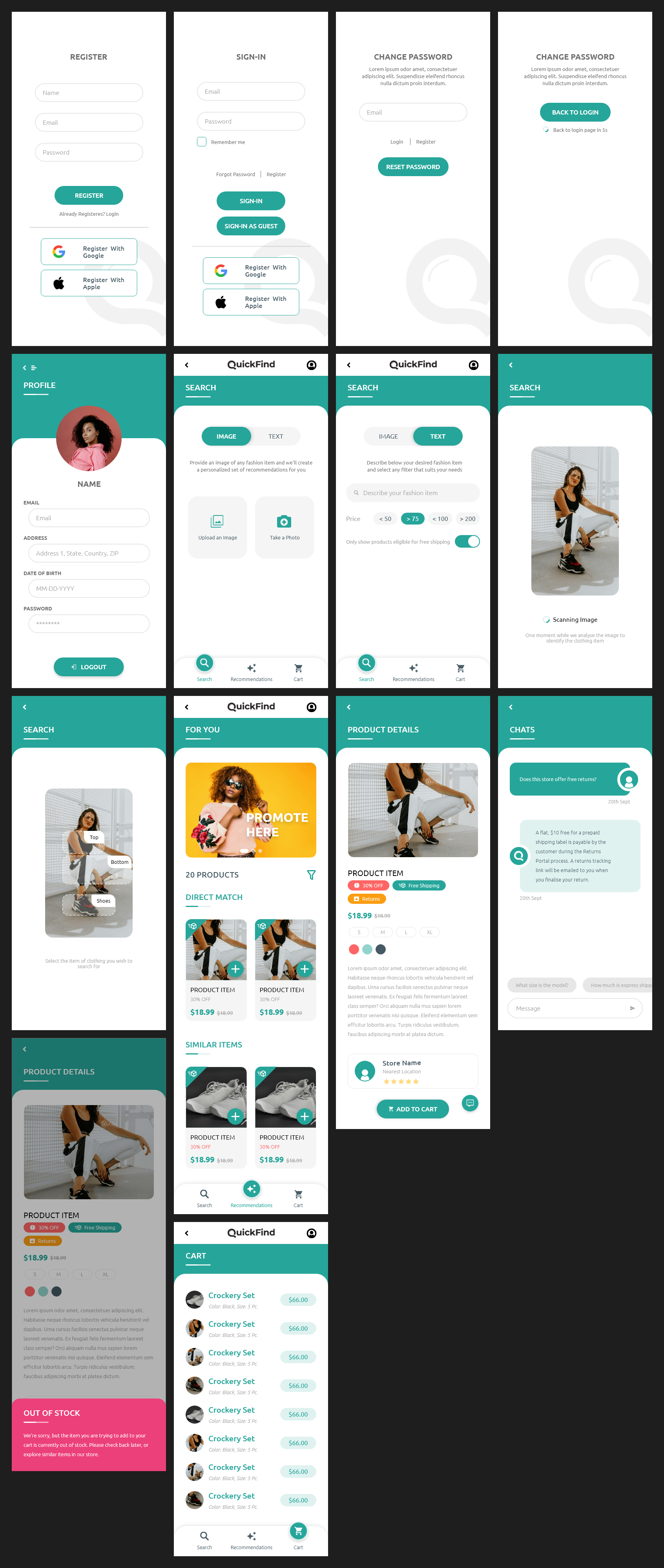 App Design by hanashobu for QuickFind | Design #33780179