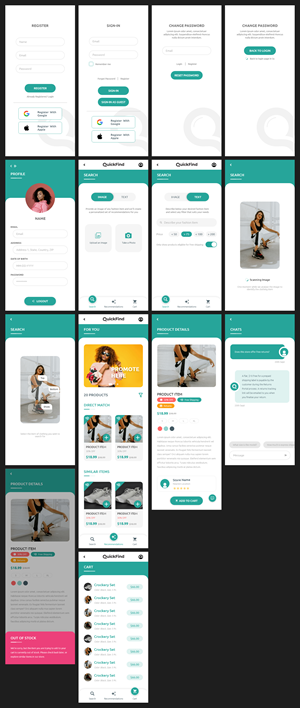 App Design by hanashobu for QuickFind | Design: #33780179