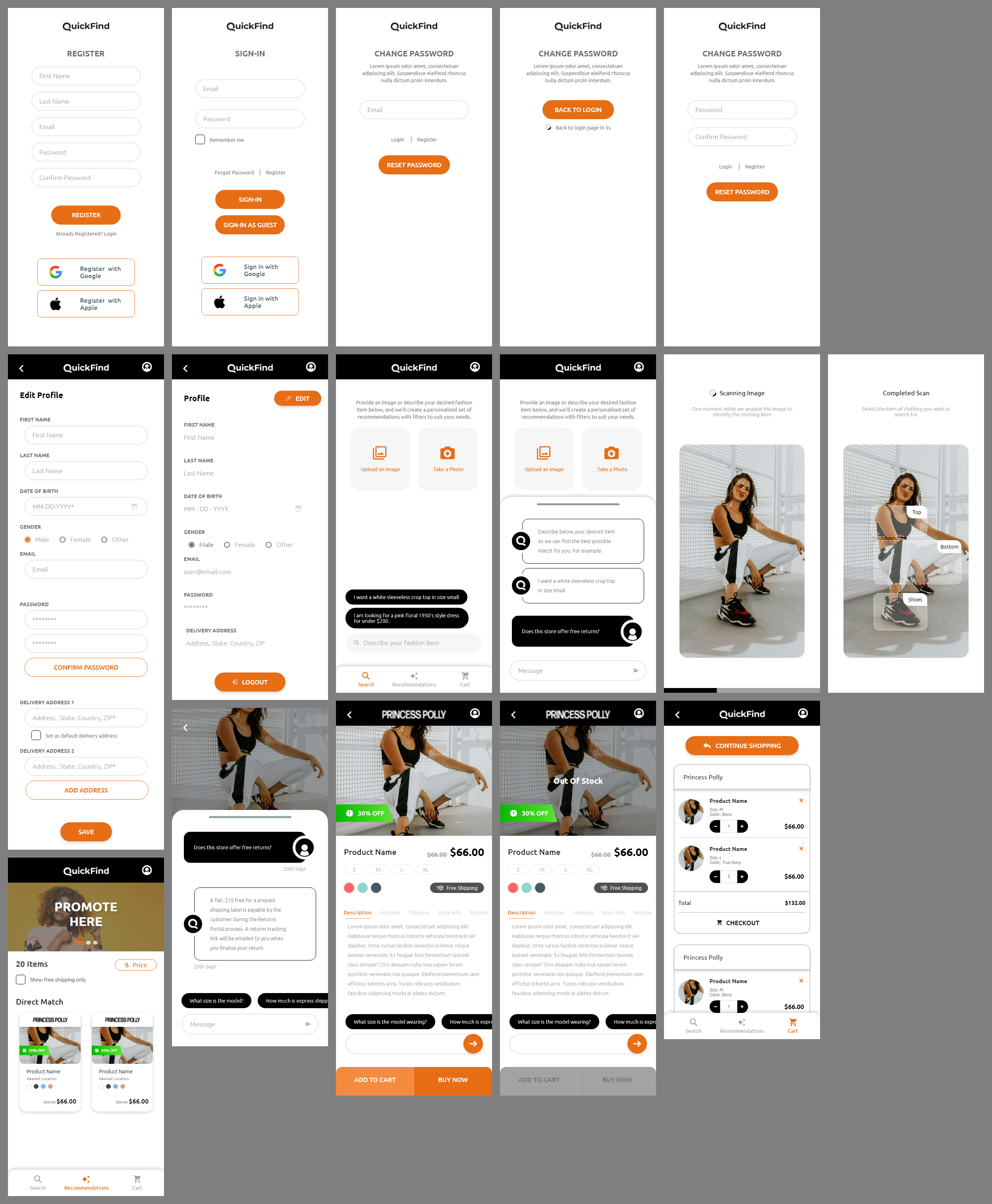 App Design by hanashobu for QuickFind | Design #33816096