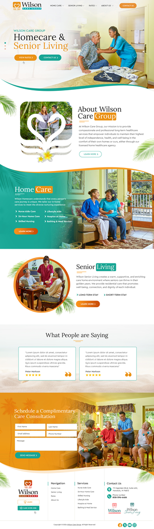 Wordpress Design by Blue Sparrow for Wilson Care Group | Design: #33773037