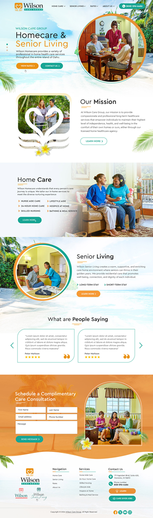 Wordpress Design by Blue Sparrow for Wilson Care Group | Design: #33773039