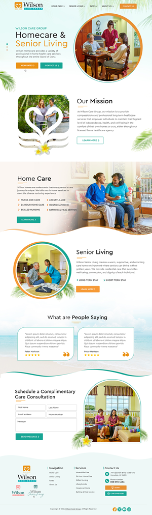 WordPress-Design von Blue Sparrow für Wilson Care Group | Design: #33773043