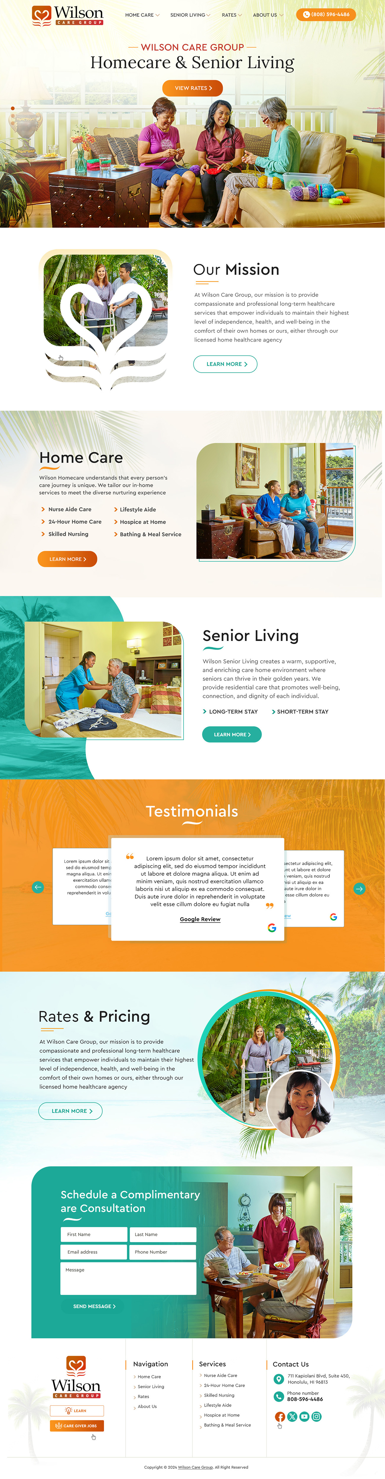Wordpress Design by Blue Sparrow for Wilson Care Group | Design #33773048