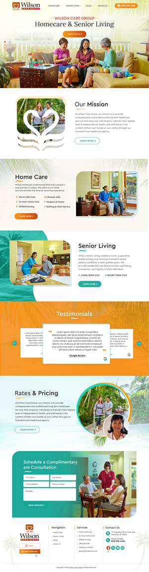 WordPress-Design von Blue Sparrow für Wilson Care Group | Design: #33773048