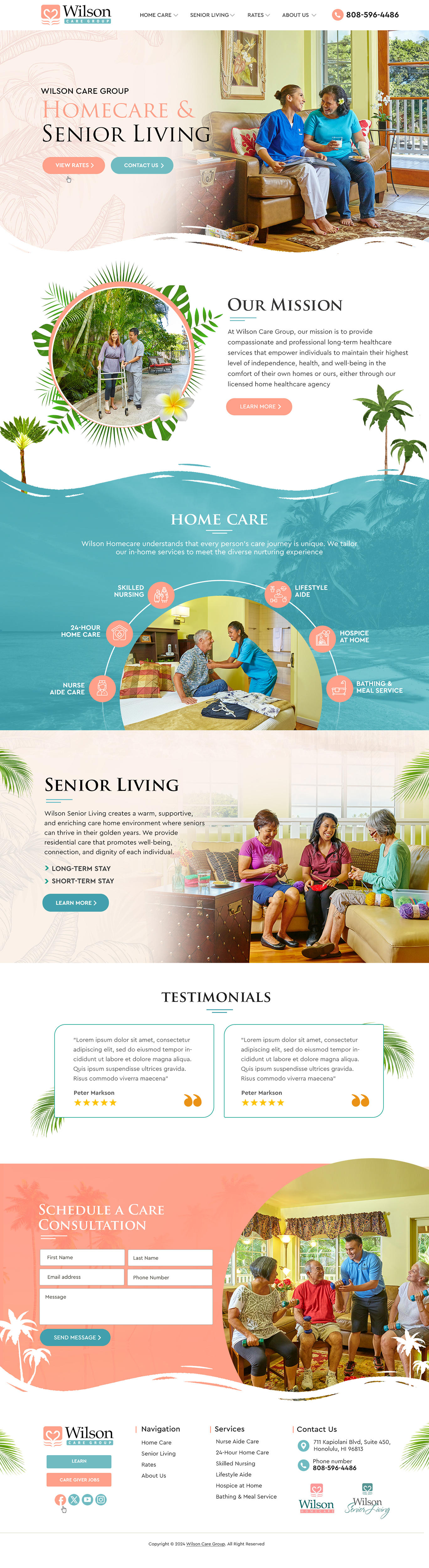 Wordpress Design by Blue Sparrow for Wilson Care Group | Design #33775485