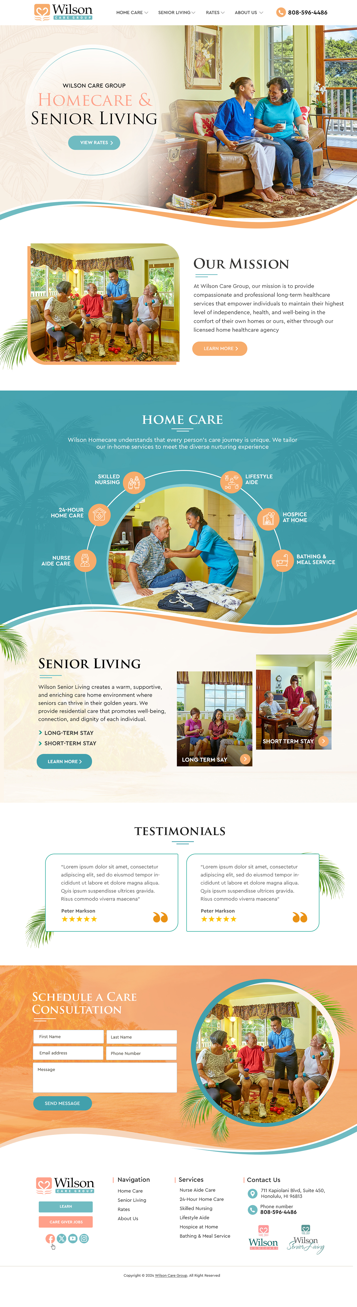 Wordpress Design by Blue Sparrow for Wilson Care Group | Design #33775574