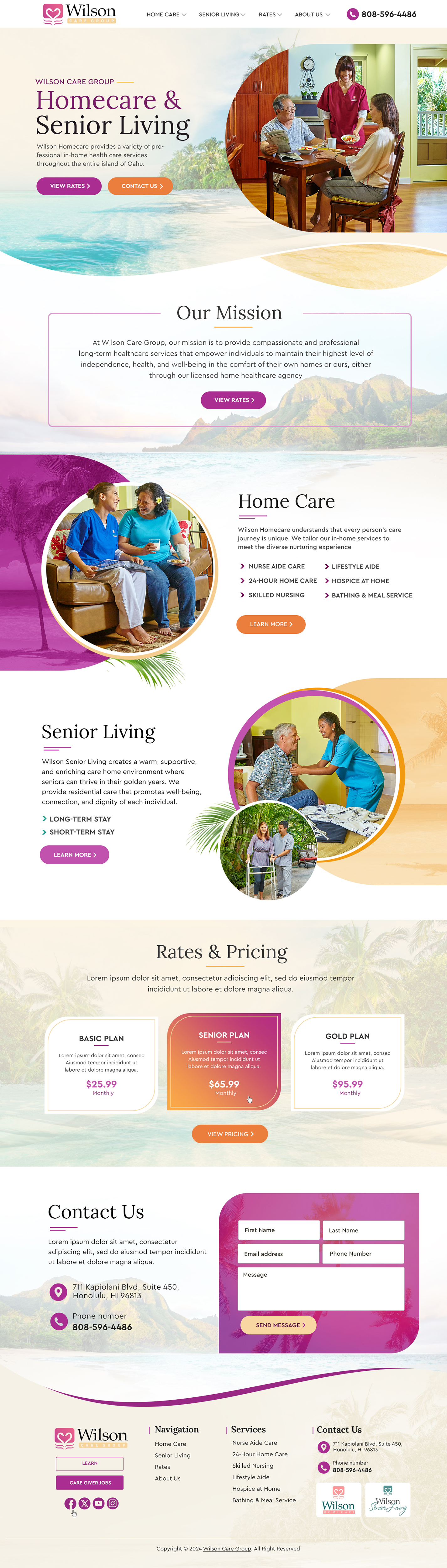 Wordpress Design by Blue Sparrow for Wilson Care Group | Design #33785443