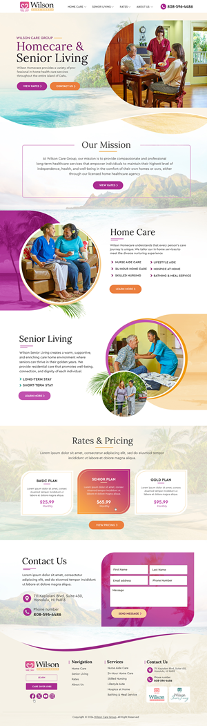 Wordpress Design by Blue Sparrow for Wilson Care Group | Design: #33785443