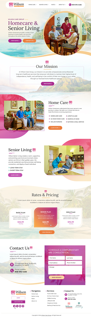 WordPress-Design von Blue Sparrow für Wilson Care Group | Design: #33785444