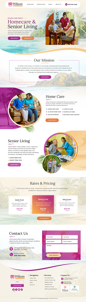 WordPress-Design von Blue Sparrow für Wilson Care Group | Design: #33785445