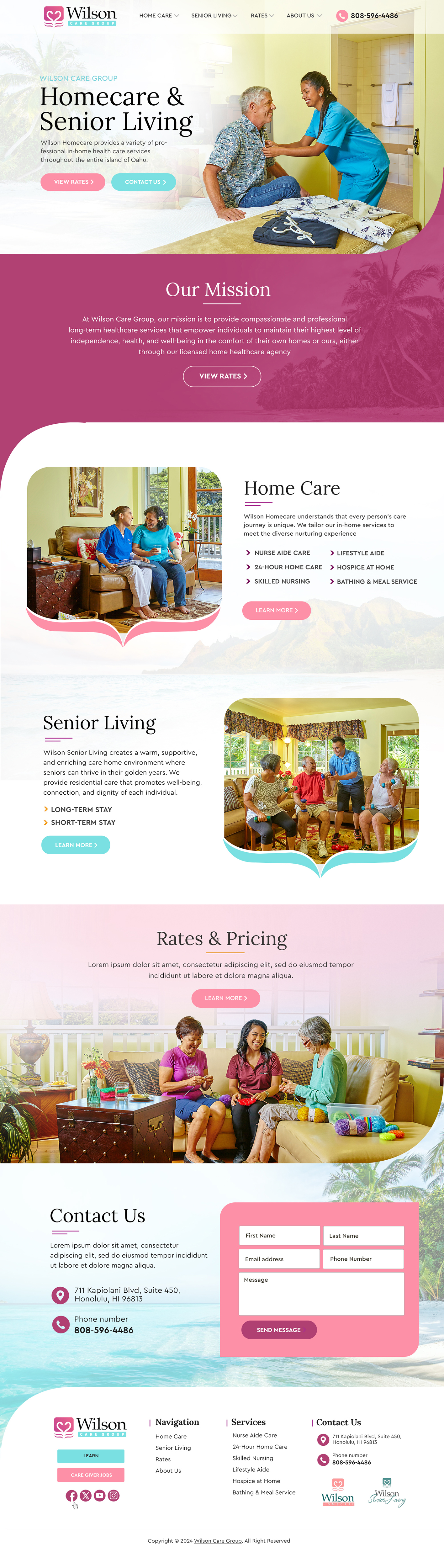 Wordpress Design by Blue Sparrow for Wilson Care Group | Design #33795488