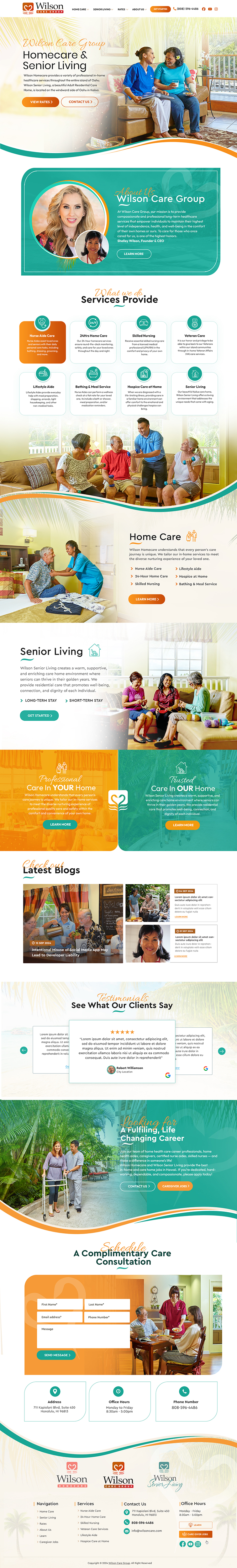 WordPress-Design von Blue Sparrow für Wilson Care Group | Design #33982748