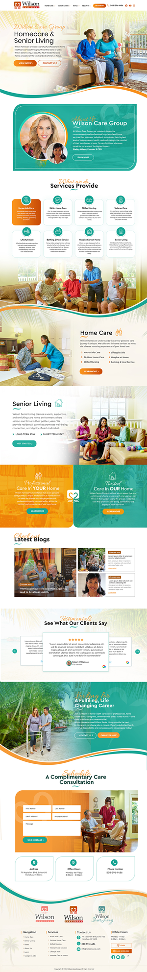 WordPress-Design von Blue Sparrow für Wilson Care Group | Design: #33982748