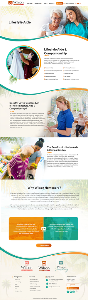WordPress-Design von Blue Sparrow für Wilson Care Group | Design: #34004269